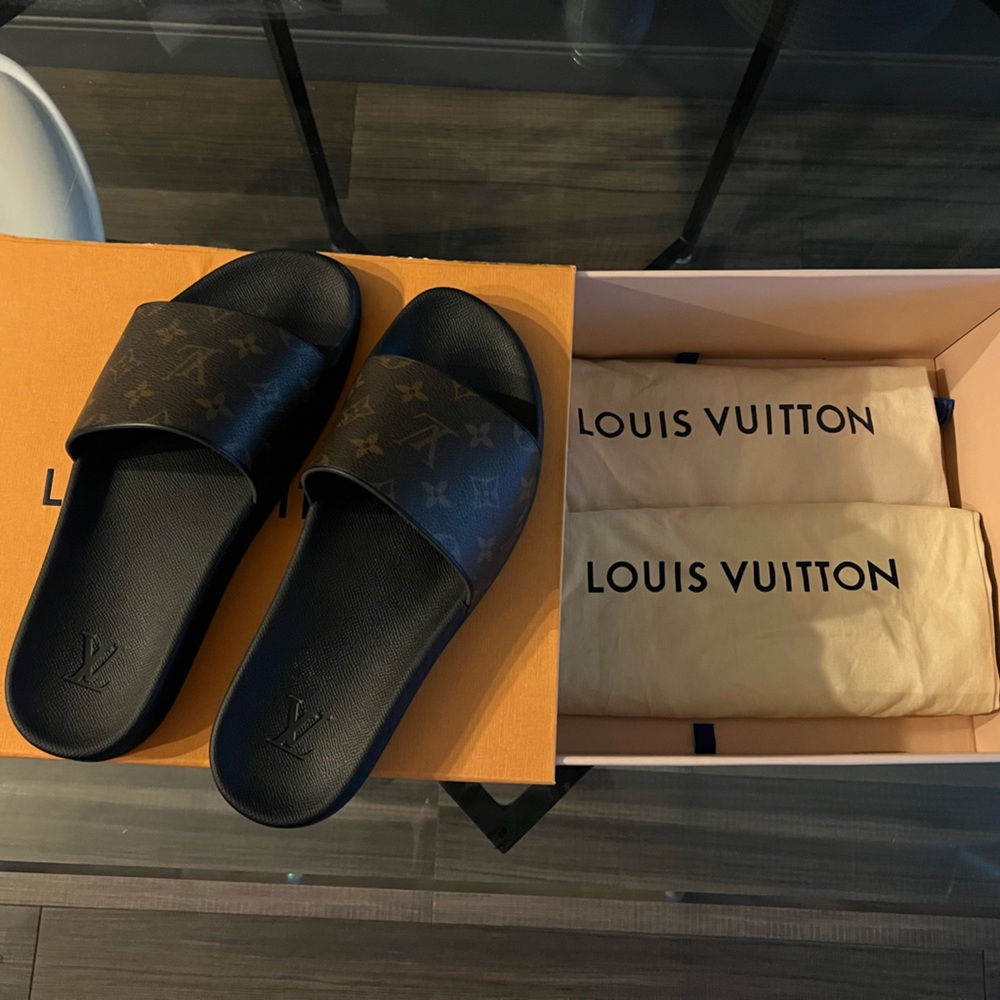 Louis Vuitton Black and Brown Sandals